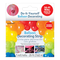 Rouleau de bande décorative pour ballon personnalisable, transparent, 25 pi, pour anniversaire/veille du jour de l'An/remise de diplôme/fête prénatale/mariage/Halloween