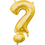 Question Mark Satin Foil Balloon, Assorted Colours, 16-in, Air-Filled for Birthday/Graduation/Baby Shower/Wedding/Prom Front_Flat