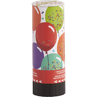 Balloon Birthday Confetti Cannon Poppers, Multi-Coloured, 12-pk, for Birthday Party Front_Elevated