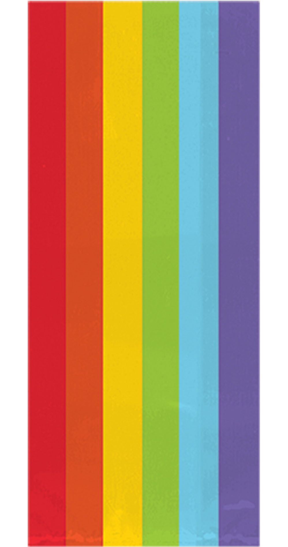 Paper Bags, Multi-Coloured, Rainbow, 11-in, 25-pk, for Birthday/Pride Overhead_Flat