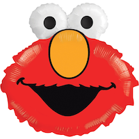 Sesame Street Elmo Satin Foil Balloon, Red, 26-in, Helium Inflation & Ribbon Included for Birthday Party