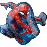 Disney Marvel Spider-Man Satin Foil Balloon, Red/Blue, 29-in, Helium Inflation & Ribbon Included for Birthday Party Front_Flat