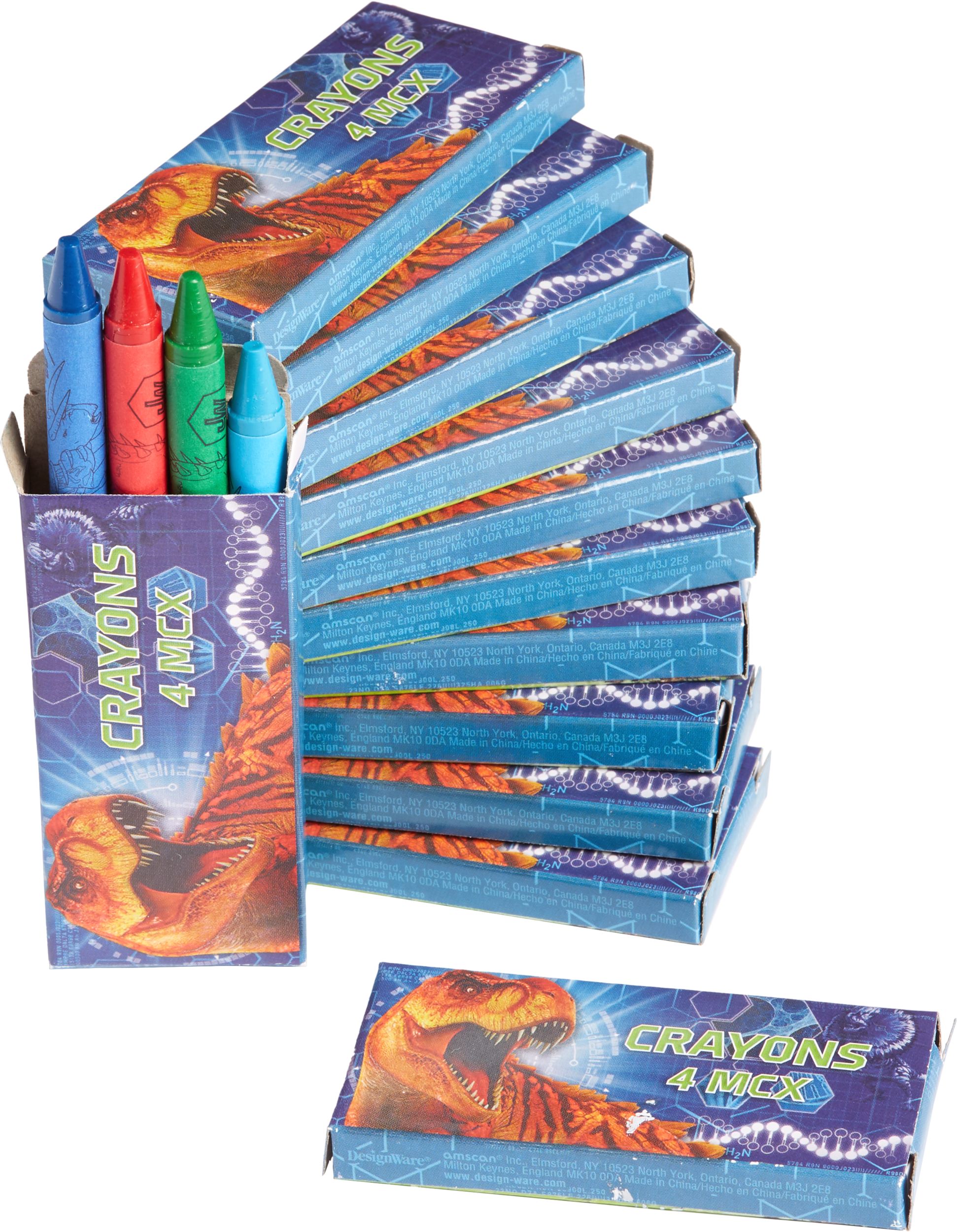 Jurassic World Crayon Boxes for Birthday Party Favours, 12-pk Composite_or_Mixed