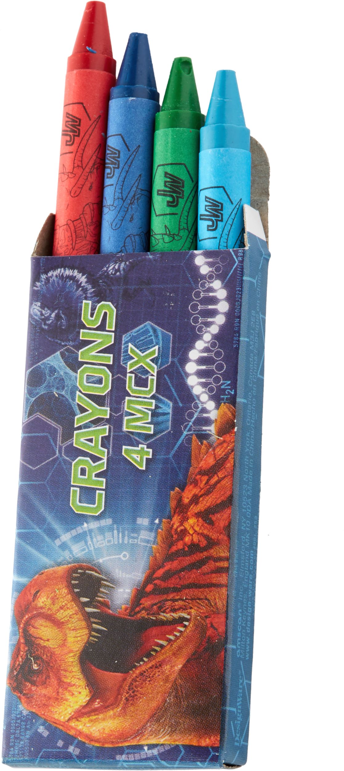 Boîtes de crayons Monde jurassique pour cadeaux-surprises d'anniversaire, paq. 12 Front_Flat