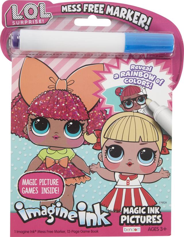 L.o.l. Surprise Imagine Ink Activity Book for Birthday Party Favours Front_Flat