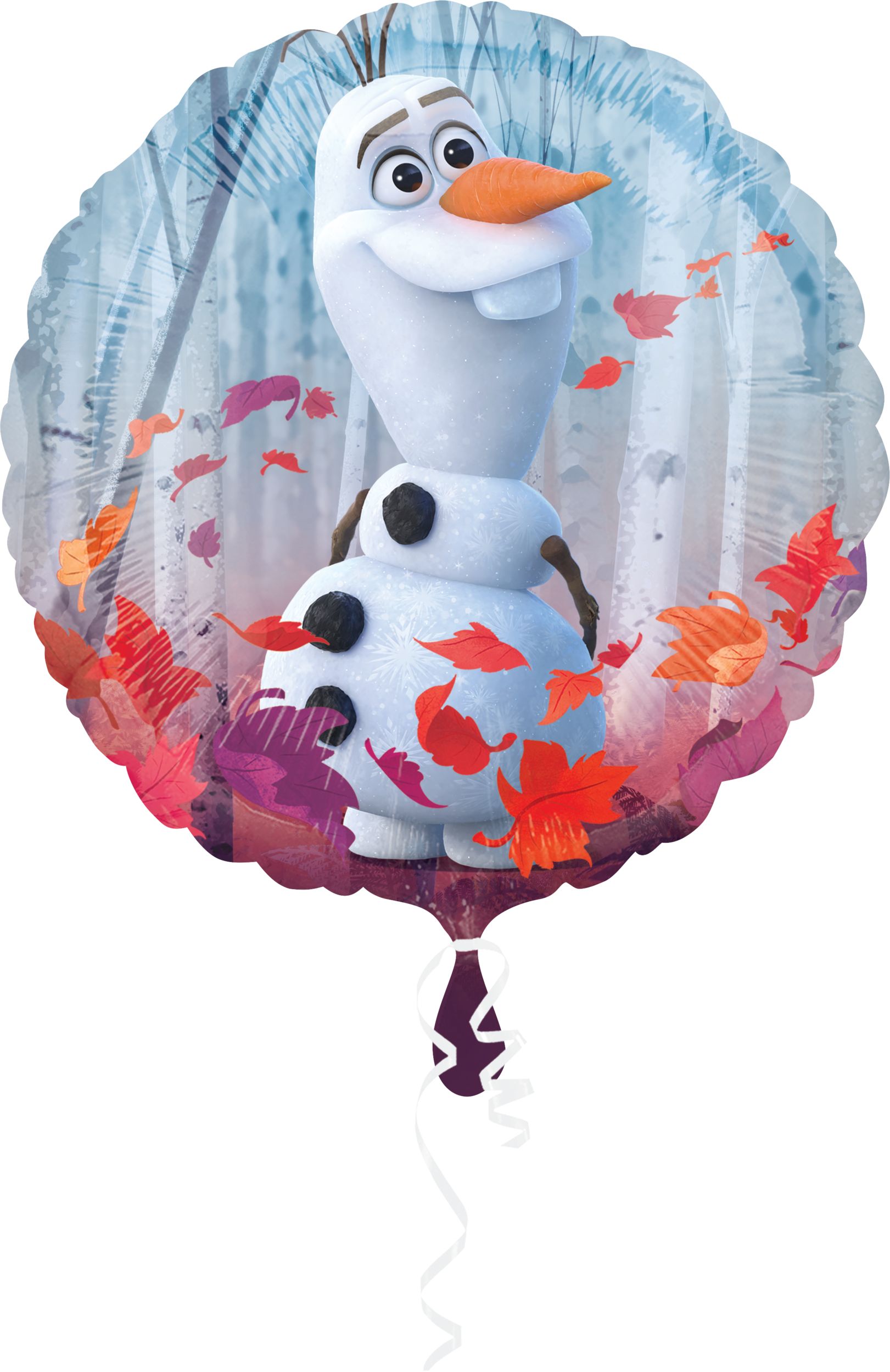 Ballon en aluminium satiné carré Disney La Reine des neiges Elsa et Anna, violet/bleu, 18 po, gonflement à l'hélium et ruban inclus, pour fête d'anniversaire Front_Flat