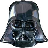 Ballon en aluminium satiné Disney Star Wars Darth Vader, noir, 25 po, gonflement à l'hélium et ruban inclus, pour fête d'anniversaire Front_Flat