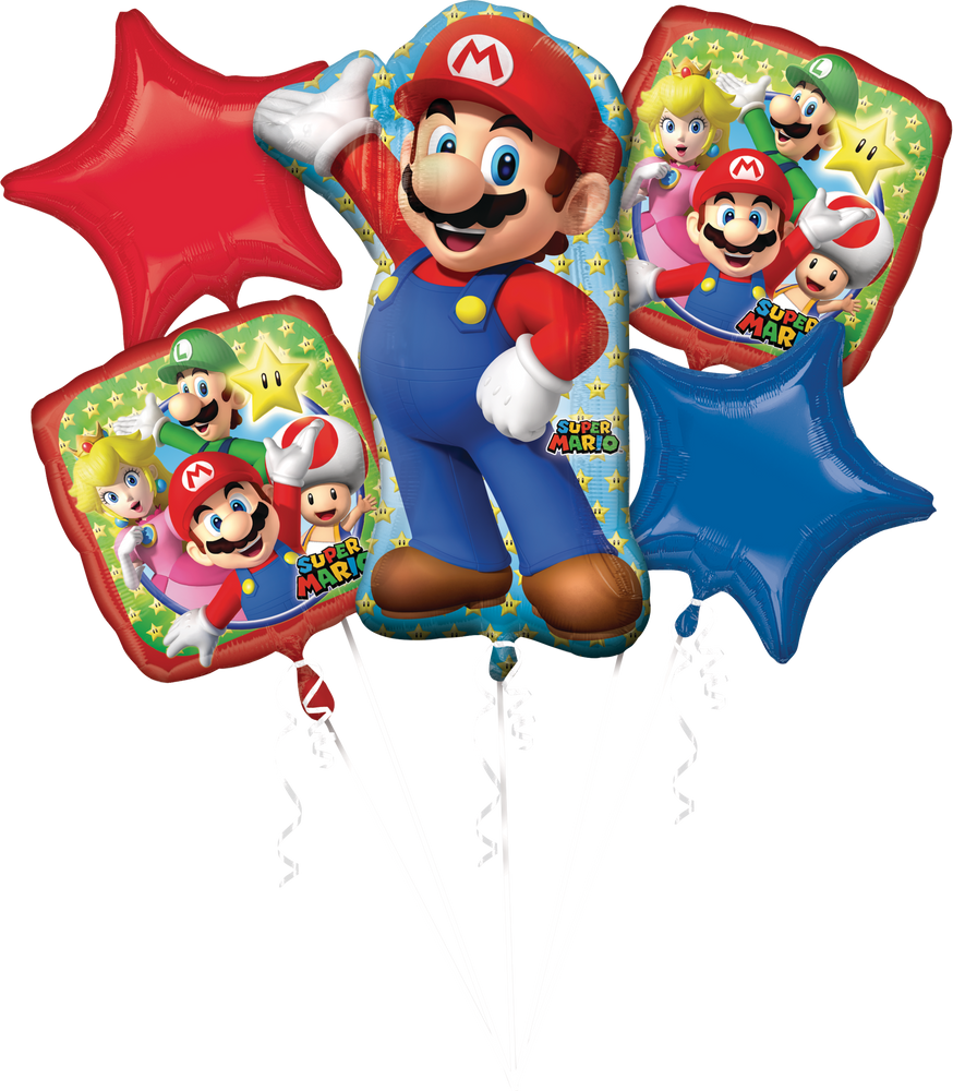 Décorations d'anniversaire Super Mario / Lettres en papier Super