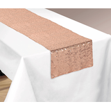 Chemin de table, paillettes or rose, 13 x 72 po CloseUp