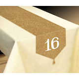 Chemin de table, paillettes, doré, Sweet 16 Front_Angled_Right
