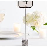 Glitter Silver Table Number Holder Front_Flat