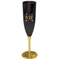 Flûtes à champagne VIP, doré métallique, paq. 4 Front_Elevated