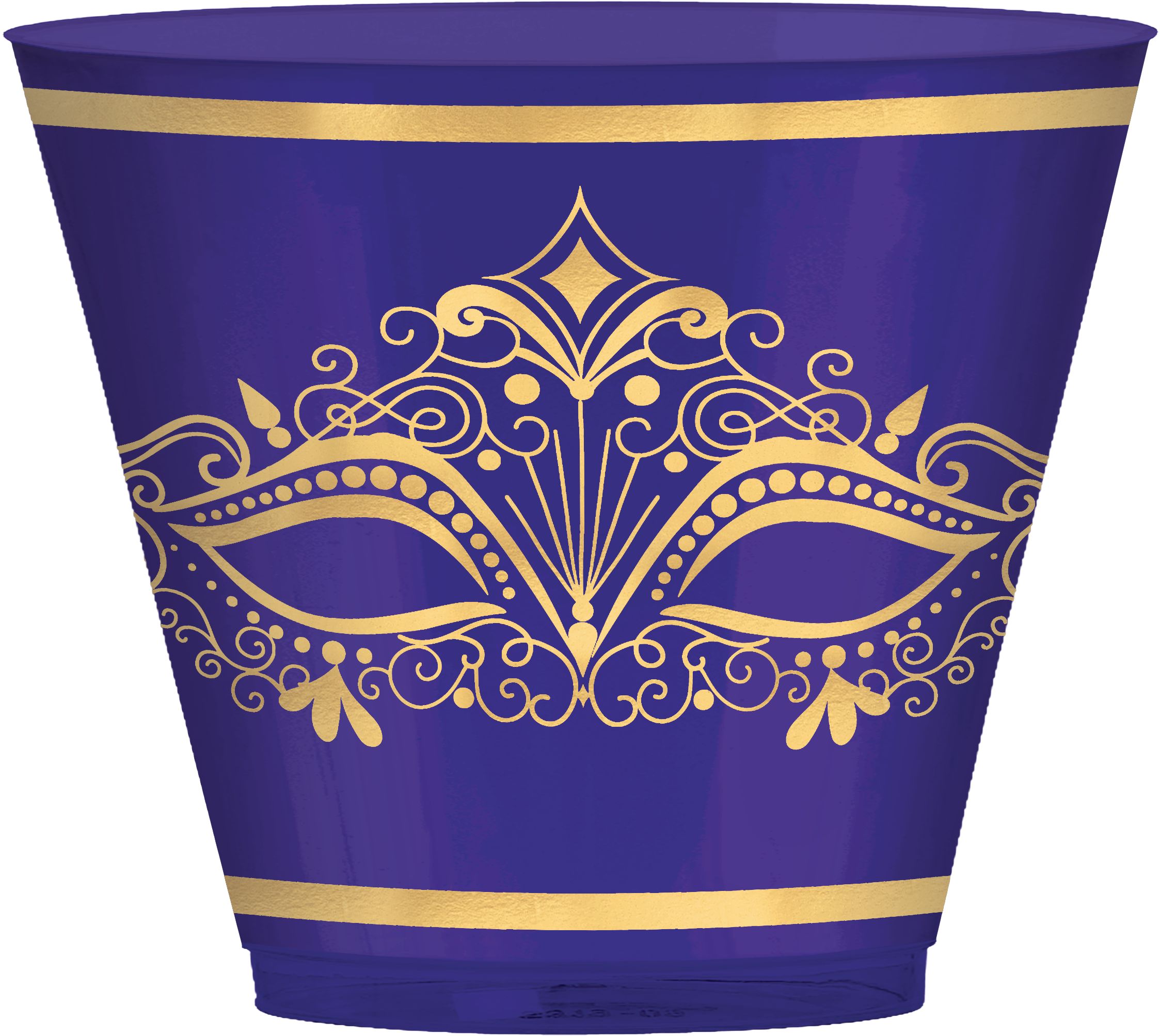 A Night in Disguise Masquerade Mask Plastic Cups, 20-pk Front_Elevated