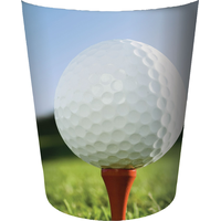 Gobelets en papier, thème du golf, paq. 8 Front_Flat
