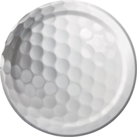 Golf Round Paper Disposable Dessert Plates, White, 7-in, 8-pk, for Sports Party Plates Overhead_Flat