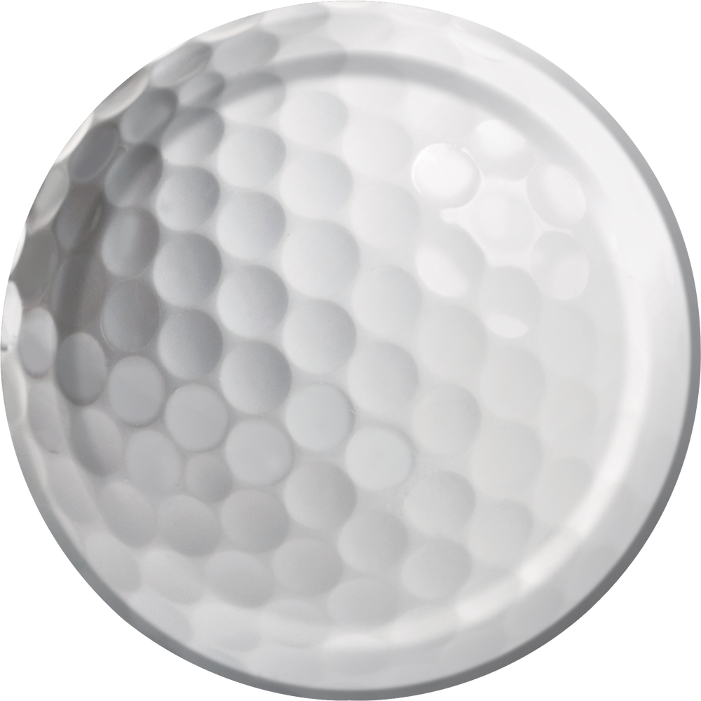 Golf Round Paper Disposable Dessert Plates, White, 7in, 8pk, for