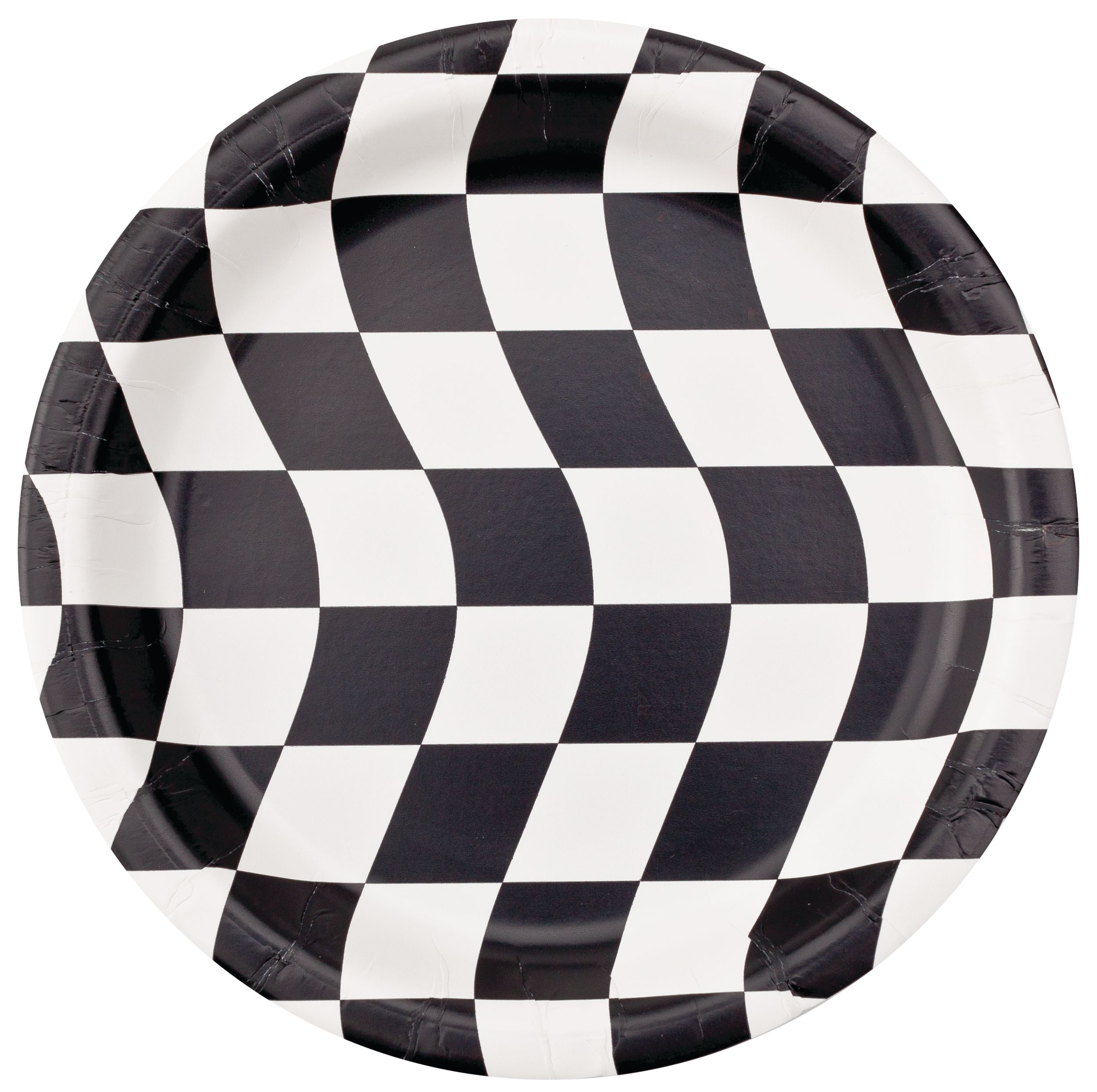 Black and shop white checkered plates