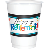 Verres Célébration Happy Retirement, paq. 25 Front_Elevated