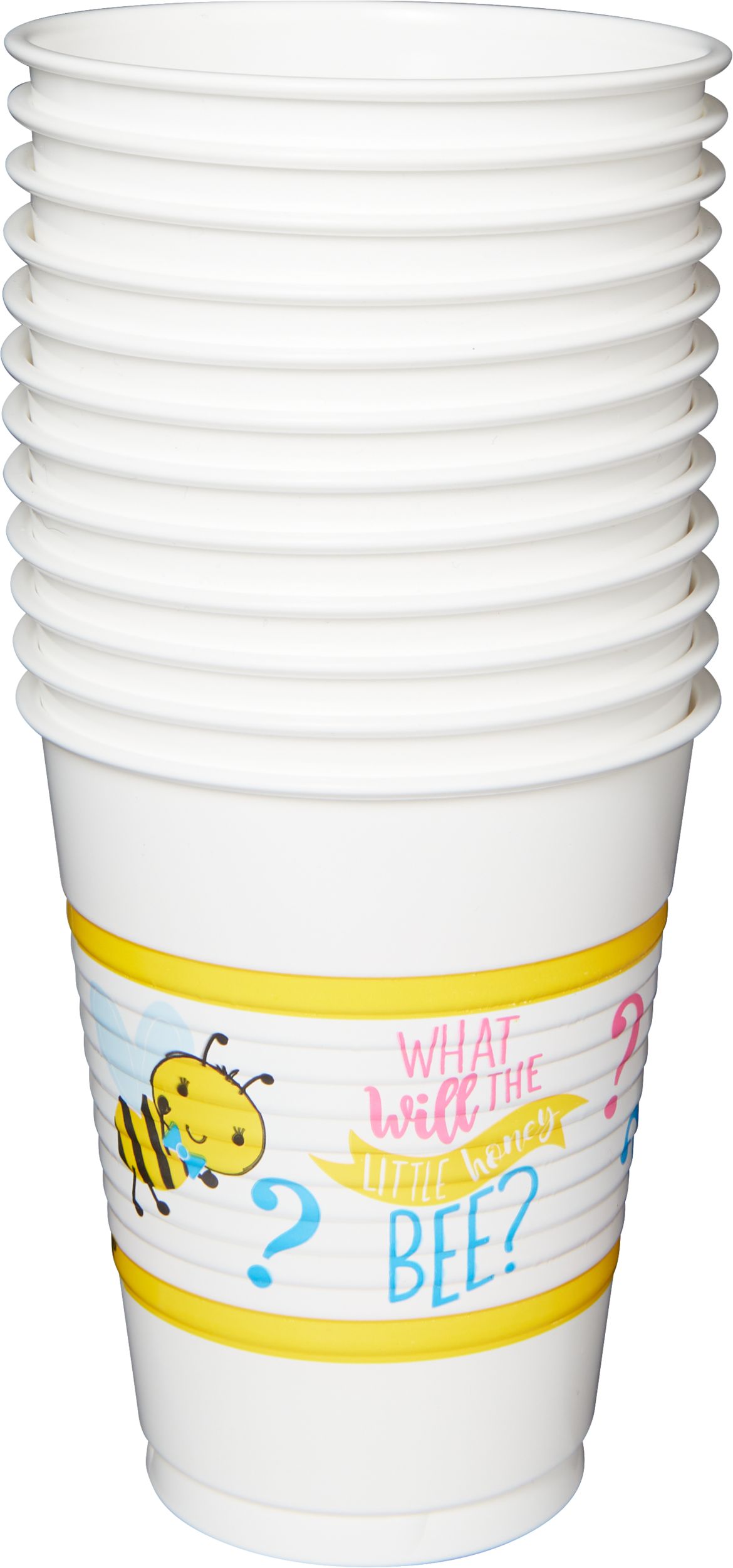 Little Honey Bee Plastic Cups, 25-pk Front_Flat