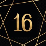 Elegant Sweet 16 Beverage Napkins, 16-pk Front_Flat