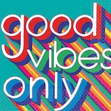 Good Vibes 70s Lunch Napkins, 16-pk Overhead_Flat