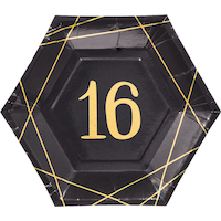 Elegant Sweet 16 Dessert Plates, 8-pk Overhead_Flat