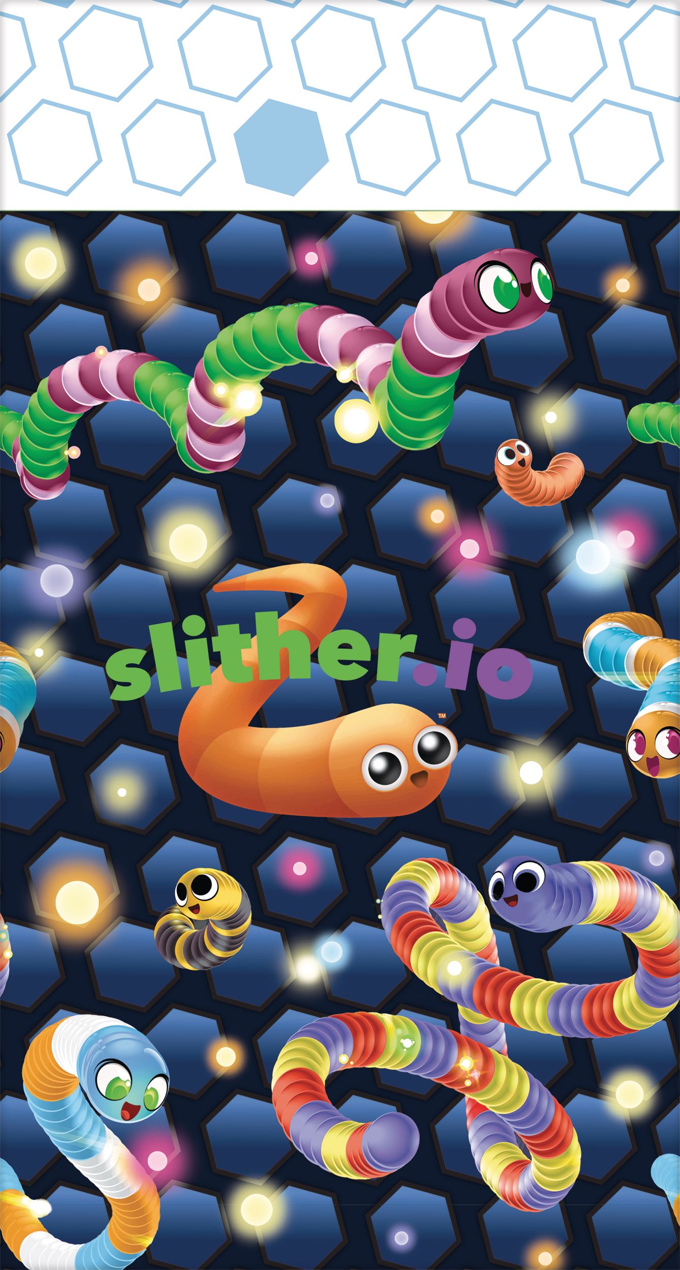 Slither.io Birthday Party Disposable Paper Table Cover Front_Elevated