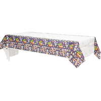 Slither.io Birthday Party Disposable Paper Table Cover Front_Angled_Left