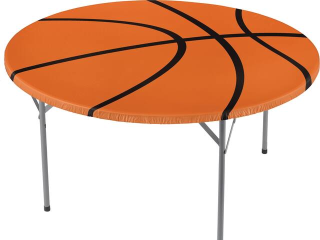 Nappe ajustée à motif de basketball Front_Elevated