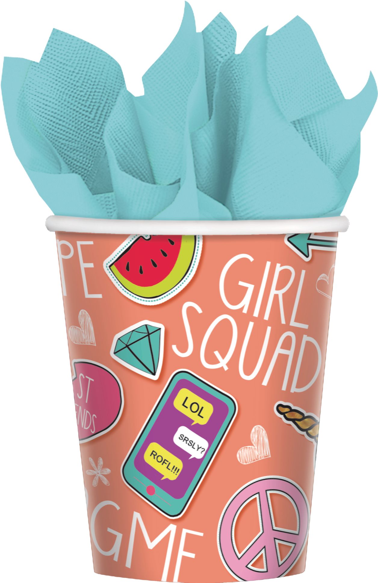 Selfie Celebration Birthday Party Paper Table Cover Front_Flat