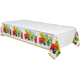 Ugly Dolls Rectangle Plastic Reusable Table Cover, White/Multi-Coloured, 54x96-in, for Birthday Party Front_Angled_Left