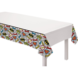 Nappe de table réutilisable pour fête d'anniversaire, facile à nettoyer, Ligue des Justiciers Front_Angled_Left