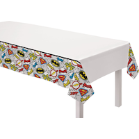 Nappe de table réutilisable pour fête d'anniversaire, facile à nettoyer, Ligue des Justiciers