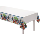 Nappe en plastique réutilisable Marvel Powers Unite pour l'intérieur et l'extérieur, 54 x 96 po Front_Angled_Left