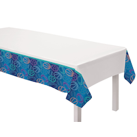 Birthday Baller Table Cover for Birthday Parties, 54-in x 96-in Front_Angled_Left