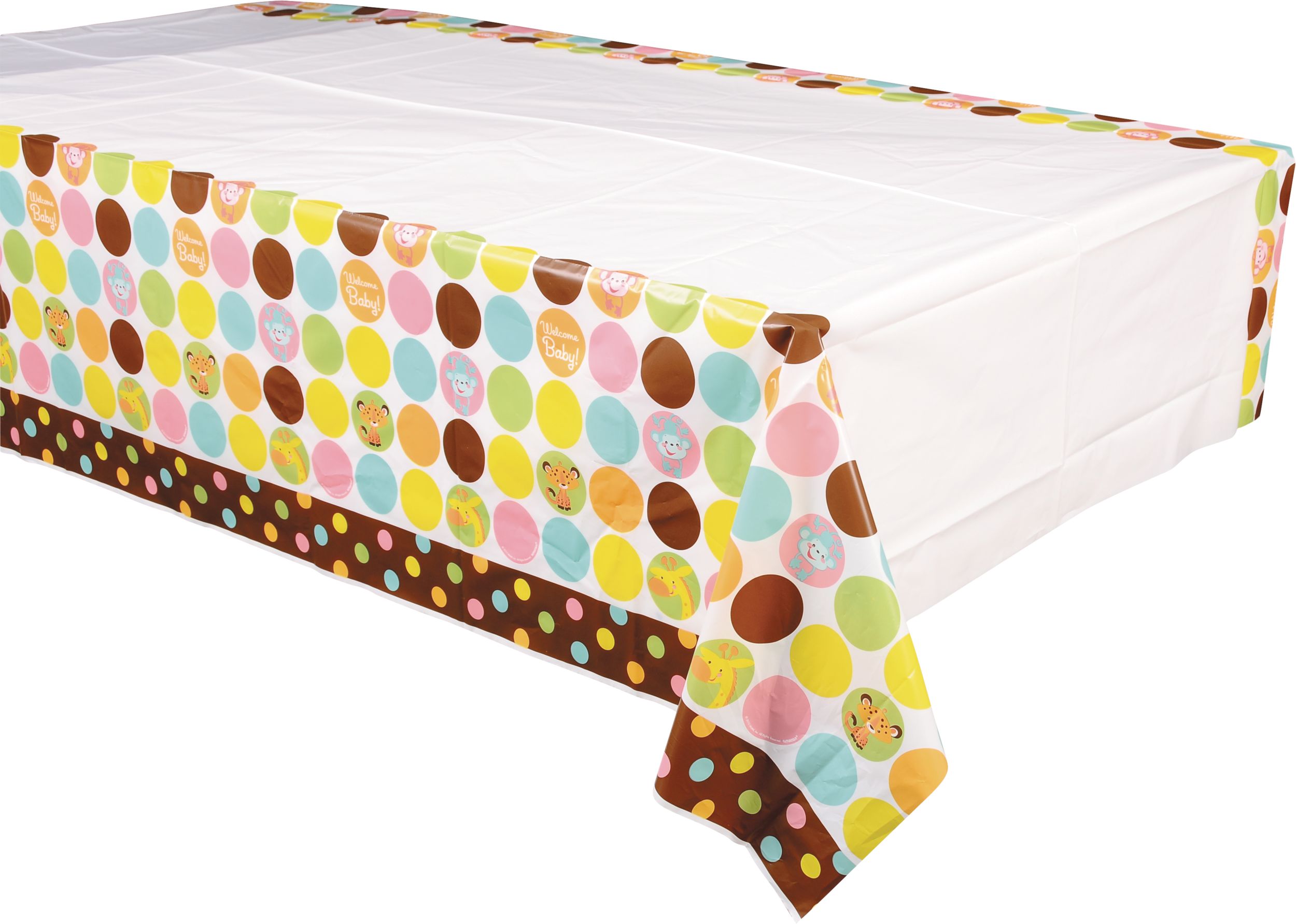 Fisher-Price ABC Baby Shower Table Cover Party City - Main Image