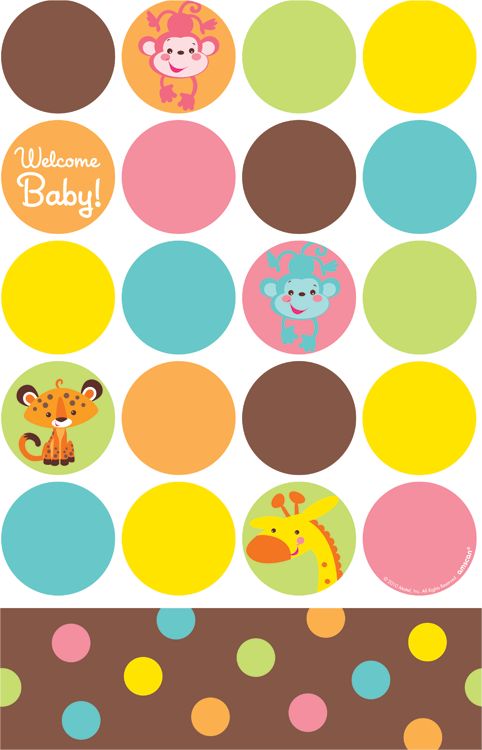 Fisher-Price ABC Baby Shower Table Cover Front_Flat