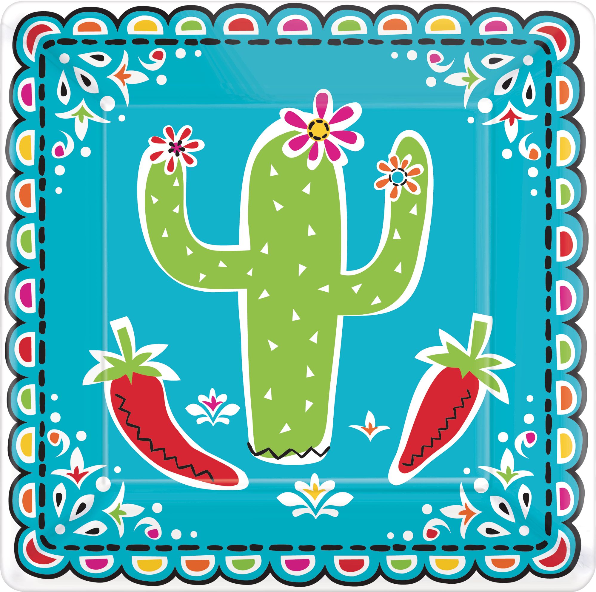 Fiesta Dessert Plates, 18-pk Overhead_Flat