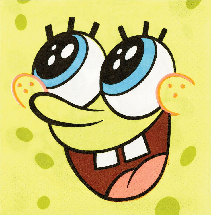 Serviettes à boisson Bob l'éponge, paq. 16 Front_Flat