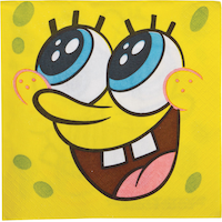 Serviettes à boisson Bob l'éponge, paq. 16 Front_Flat