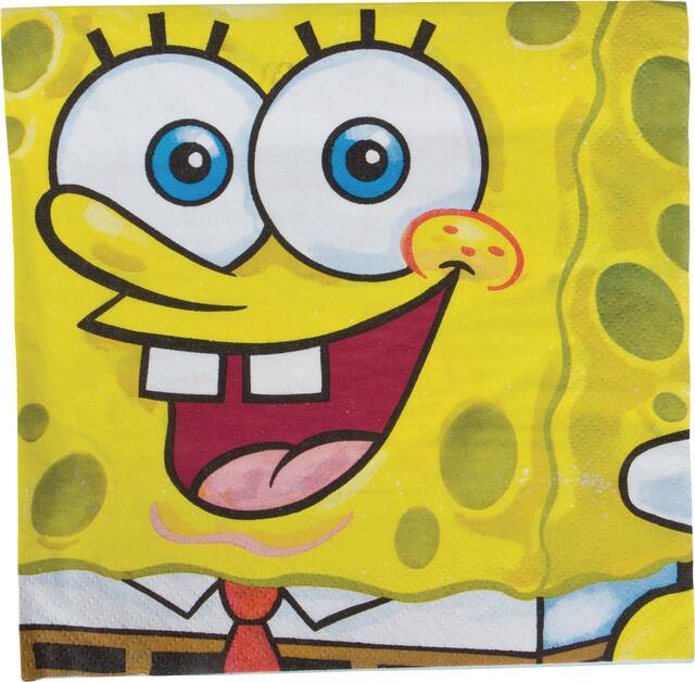 SpongeBob Lunch Napkins, 16-pk Front_Flat