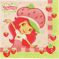 Strawberry Shortcake Beverage Napkins, 16-pk Front_Flat
