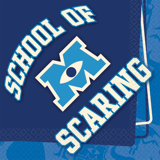 Serviettes à boisson L'université des Monstres, paq. 16 Front_Flat