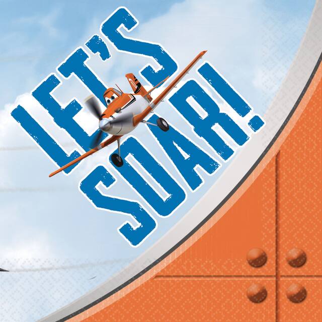 Serviettes à boissons Les Avions, paq. 16 Front_Flat