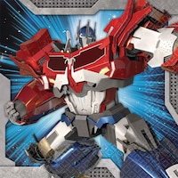 Serviettes à boissons pour fête d'anniversaire, Transformers, petit, 5 po, paq. 16 Front_Flat