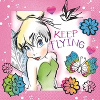Keep Flying Tinker Bell Beverage Napkins, 16-pk Front_Flat