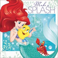Little Mermaid Beverage Napkins, 16-pk Front_Flat