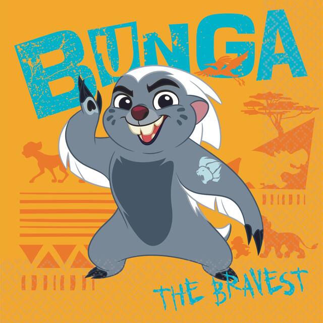 Serviettes à boissons La Garde du Roi lion, paq. 16 Front_Flat