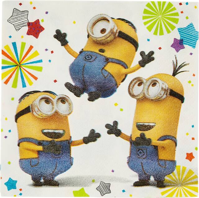 Serviettes à boisson Minions, paq. 16 Front_Flat