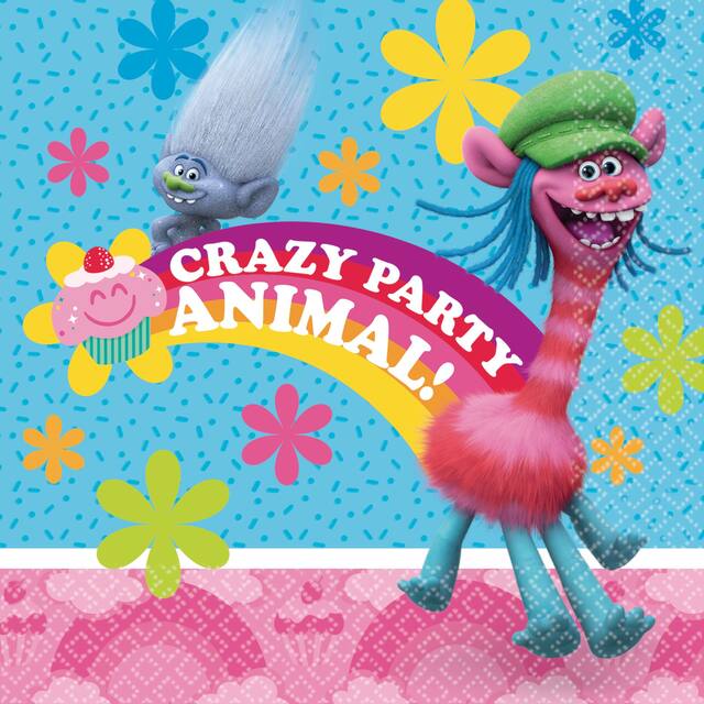 Serviettes à boisson Trolls, paq. 16 Front_Flat